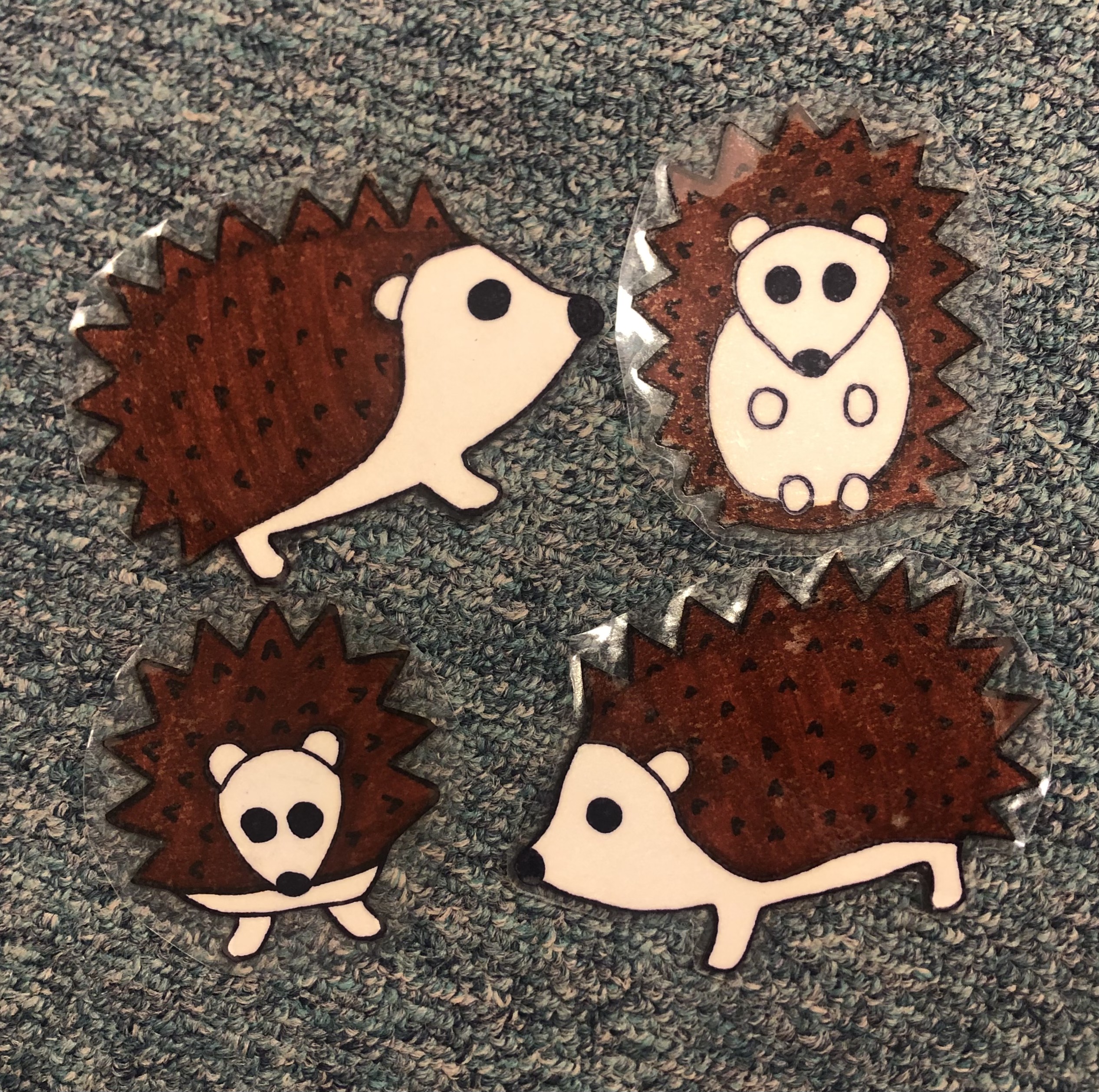 Our hand drawn hedgehogs